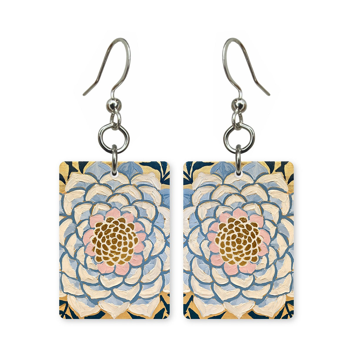 Golden Dot Bloom Mahjong Earrings | FWMJ21