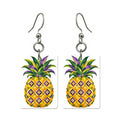 Pineapple Nine Mahjong earrings, pair mockup