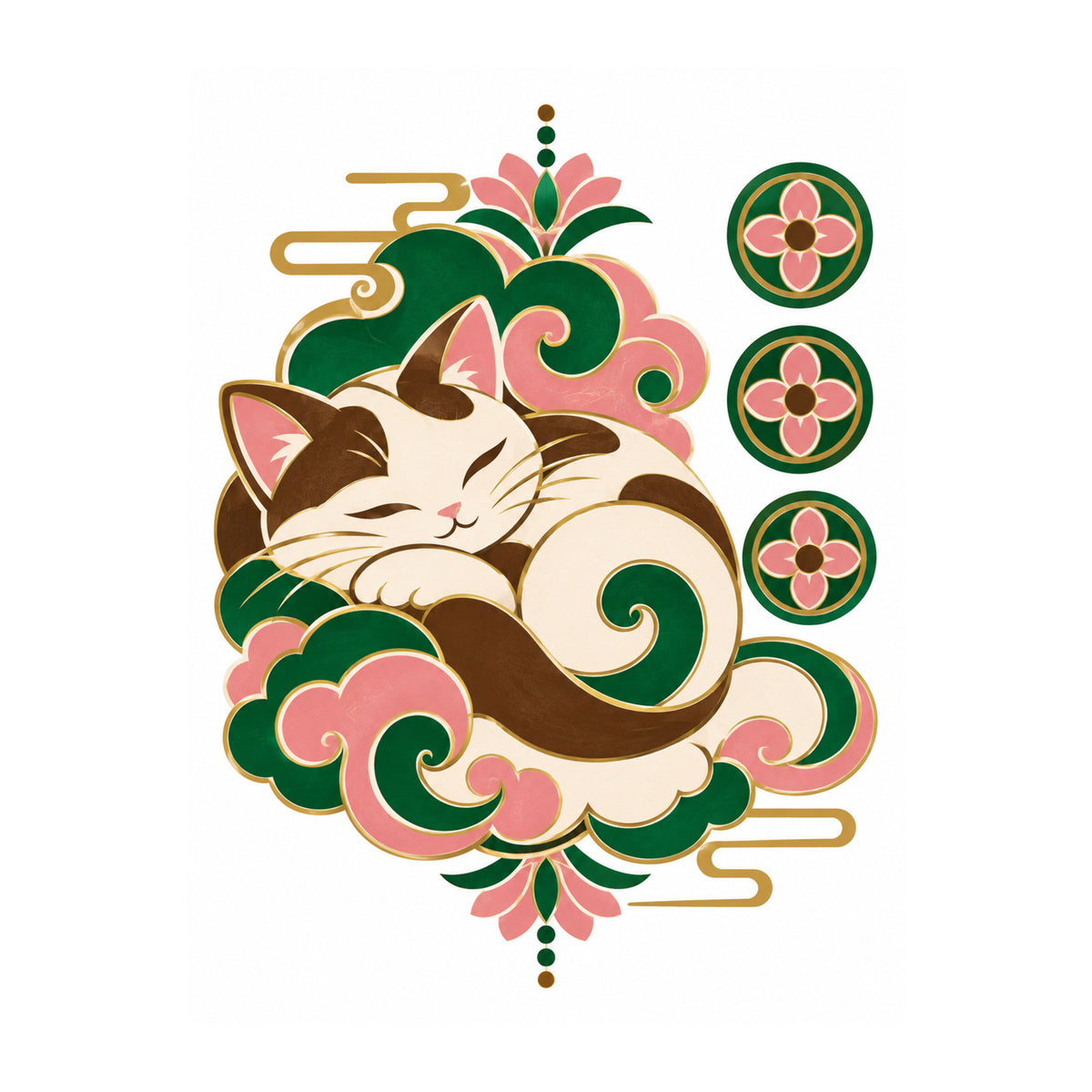 Cloud Cat Mahjong artwork