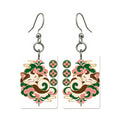 Cloud Cat Mahjong earrings, pair mockup