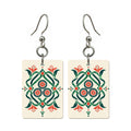 Woven Diamonds Mahjong earrings, pair mockup