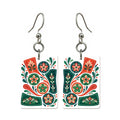 Paper Domino Mahjong earrings, pair mockup