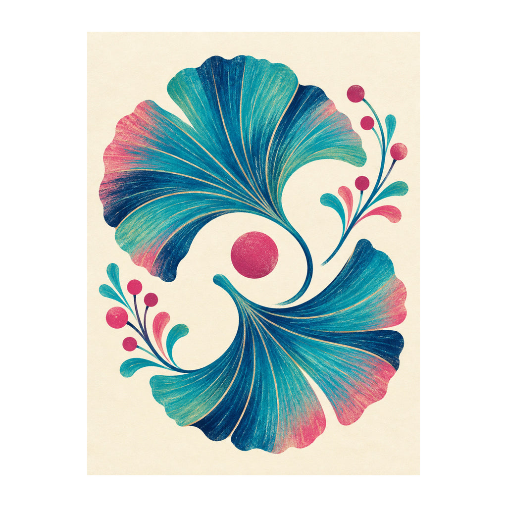 Ginkgo Fan Mahjong artwork
