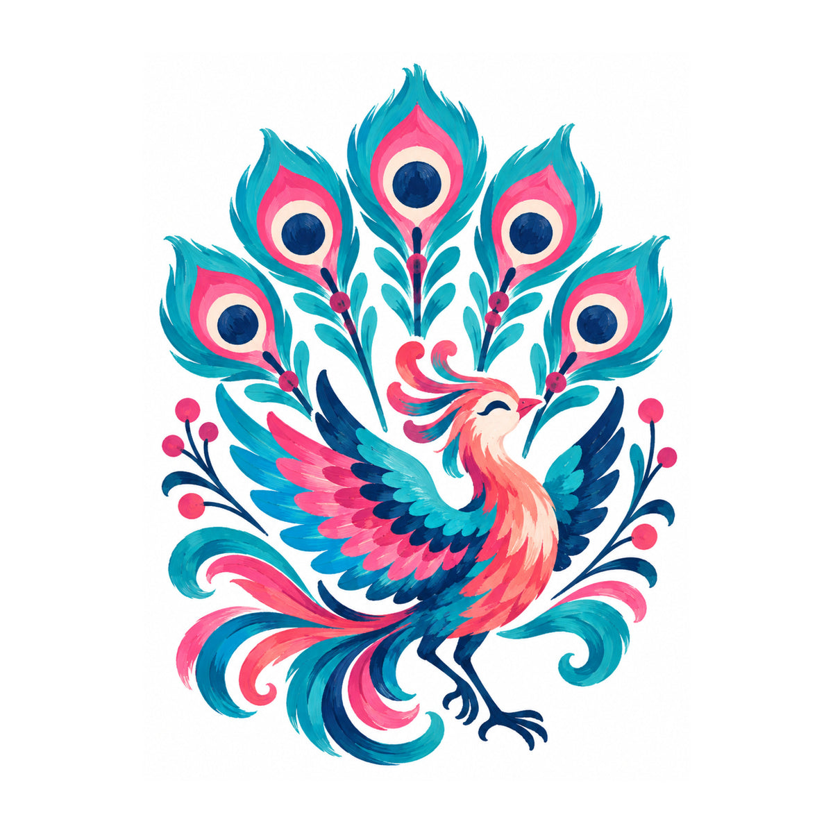 Phoenix Fan Mahjong artwork
