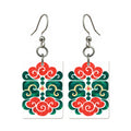 Cloud Tiles Mahjong earrings, pair mockup