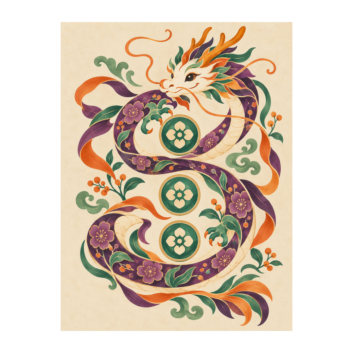 Dragon Ribbon Mahjong artwork