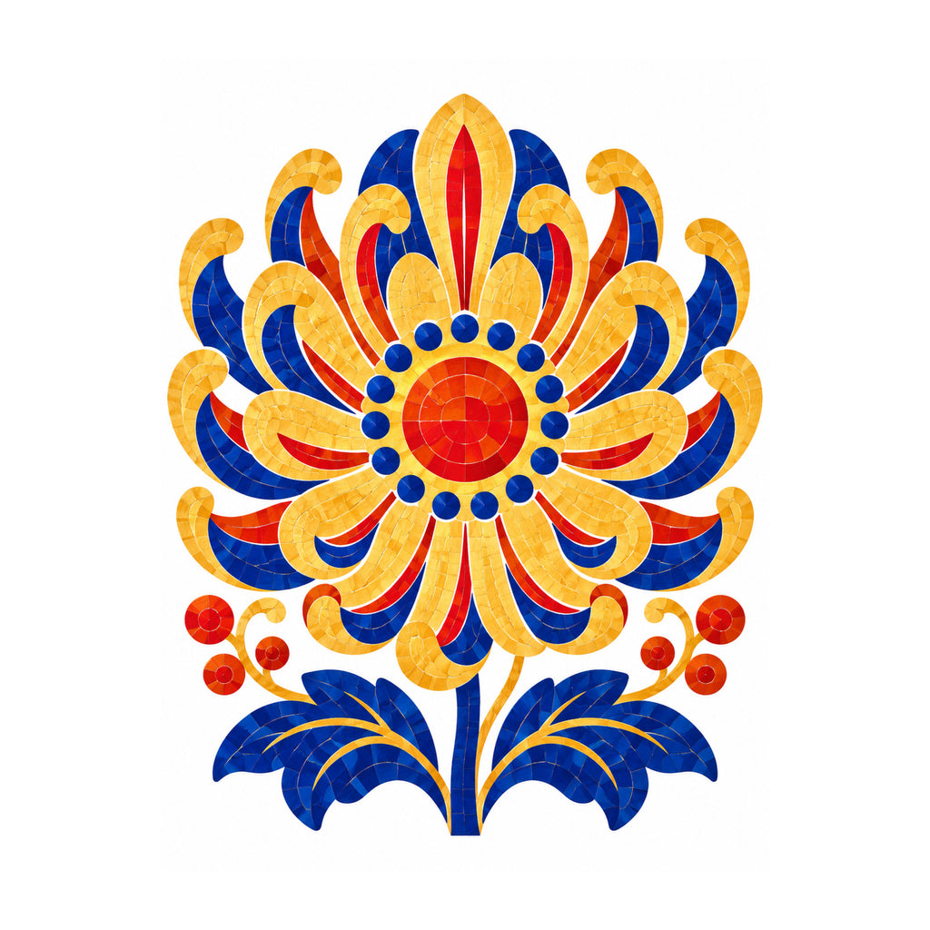 Chrysanthemum Sun Mahjong artwork