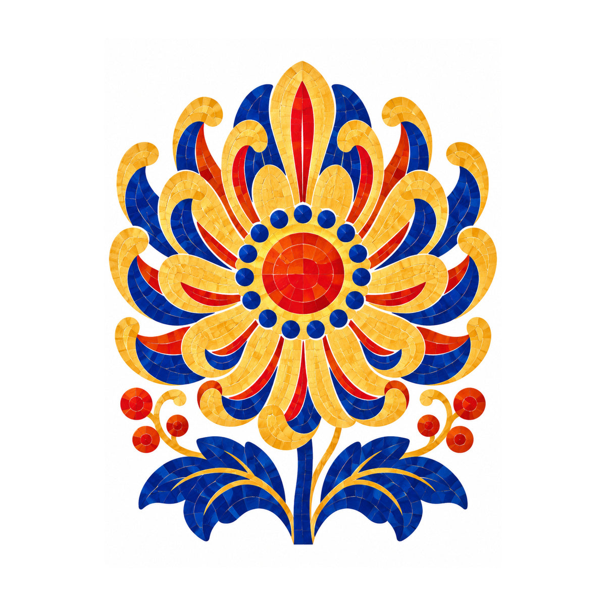 Chrysanthemum Sun Mahjong artwork