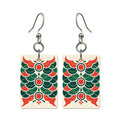 Dragon Scales Mahjong earrings, pair mockup