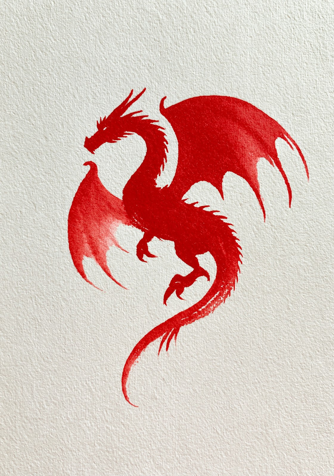 Red Dragon Flight Mahjong Earrings | FWMJ28