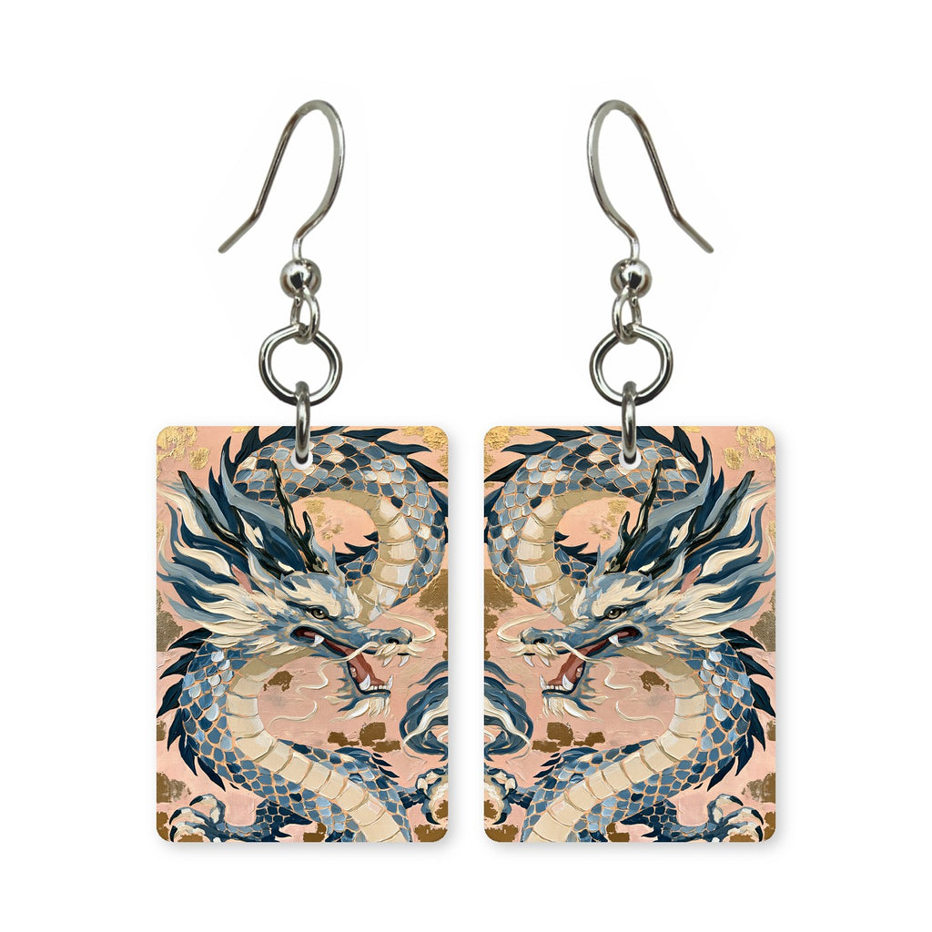 Mosaic Dragon Mahjong Earrings | FWMJ30