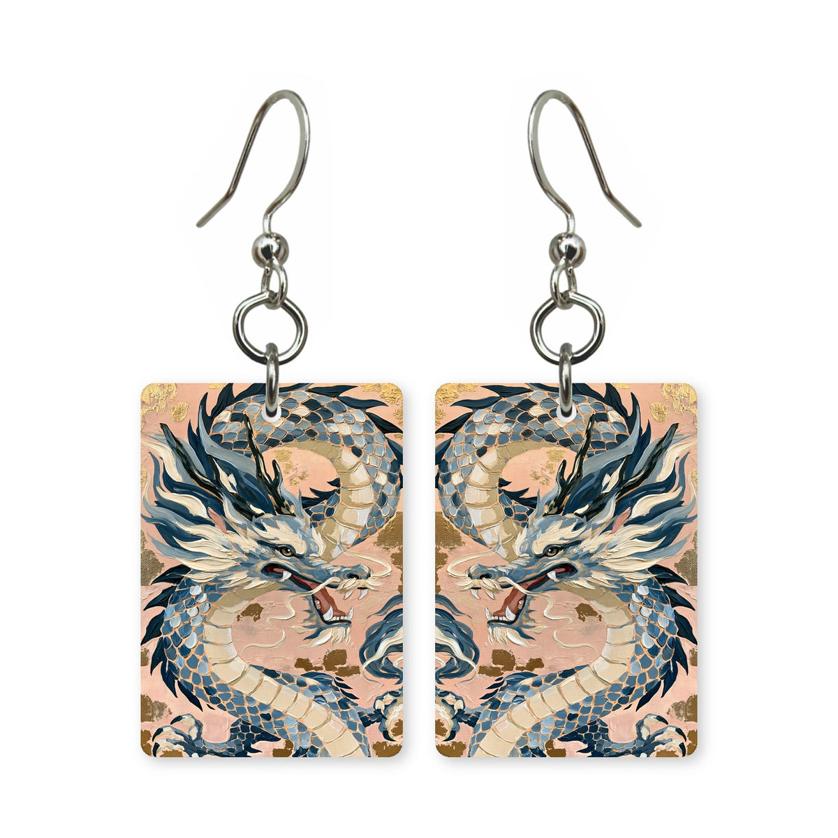 Mosaic Dragon Mahjong Earrings | FWMJ30