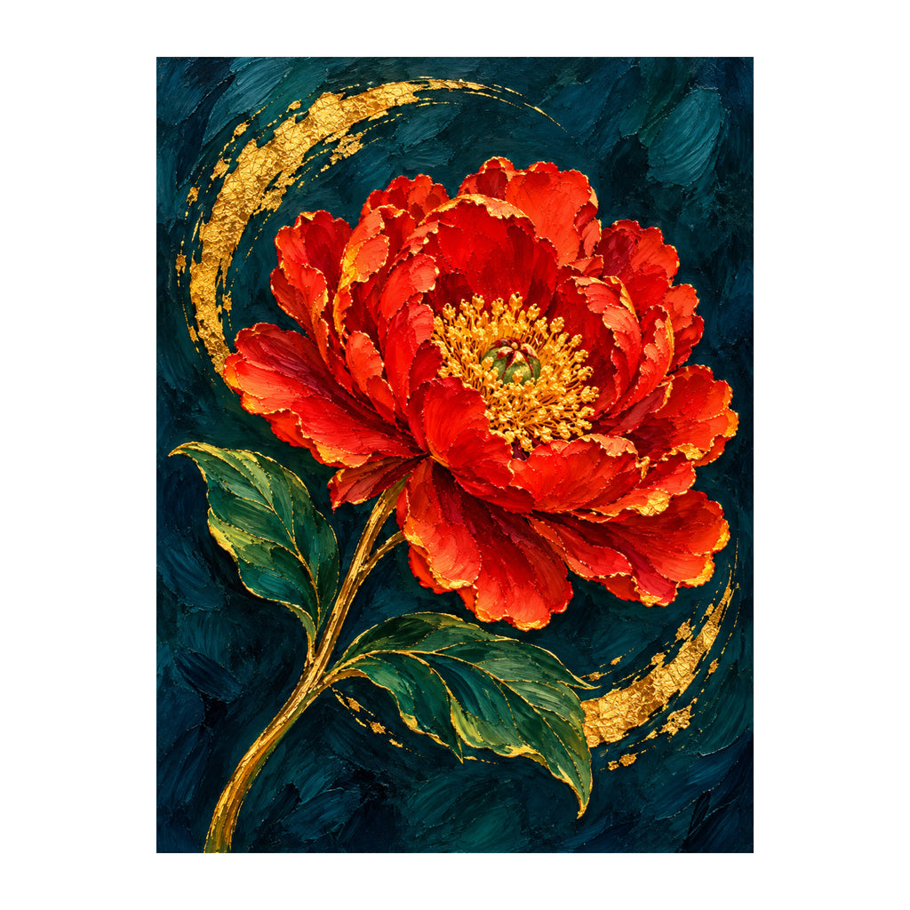 Peony in Oil — original Chinese-inspired artwork