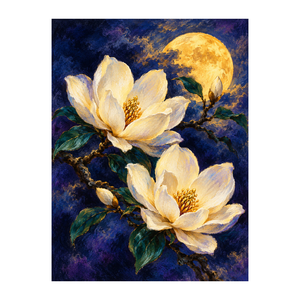 Moonlit Magnolia — original Chinese-inspired artwork