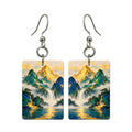 Mountain of Gold — 3:4 Mahjong earring pair