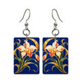 Orchid Arabesque — 3:4 Mahjong earring pair