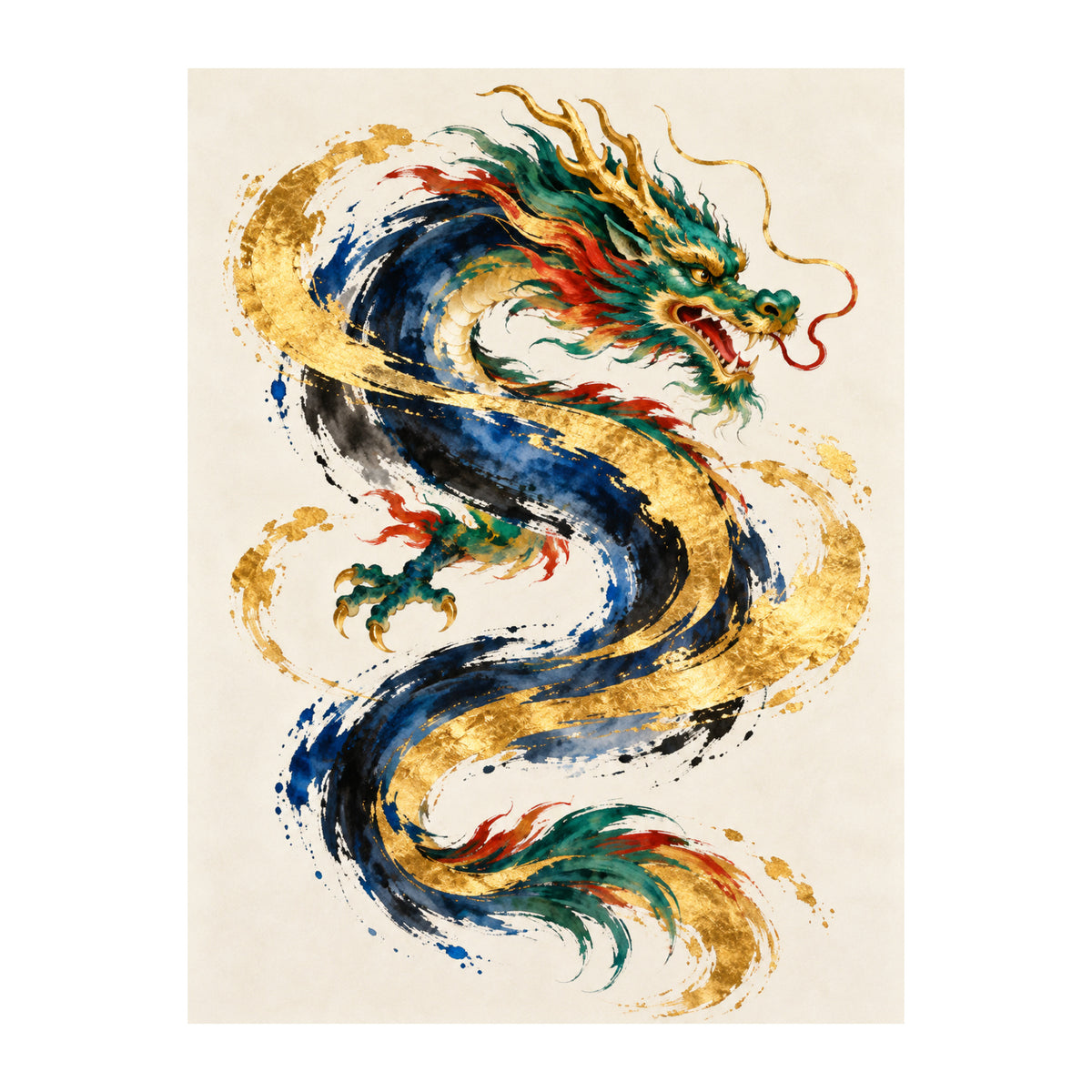 Dragon in Motion — original Chinese-inspired artwork