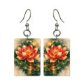 Lotus in Wax — 3:4 Mahjong earring pair
