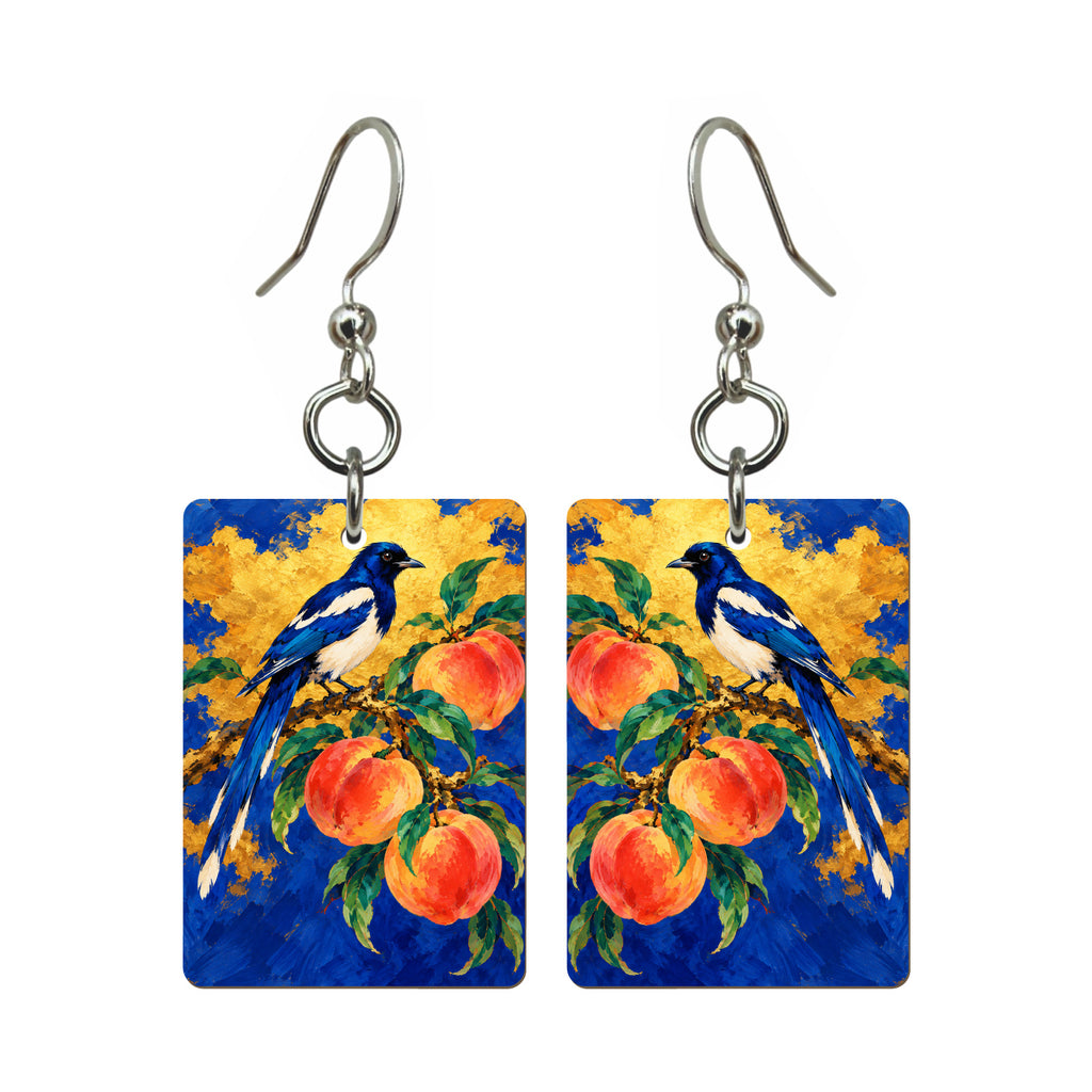 Jewel Orchard — 3:4 Mahjong earring pair