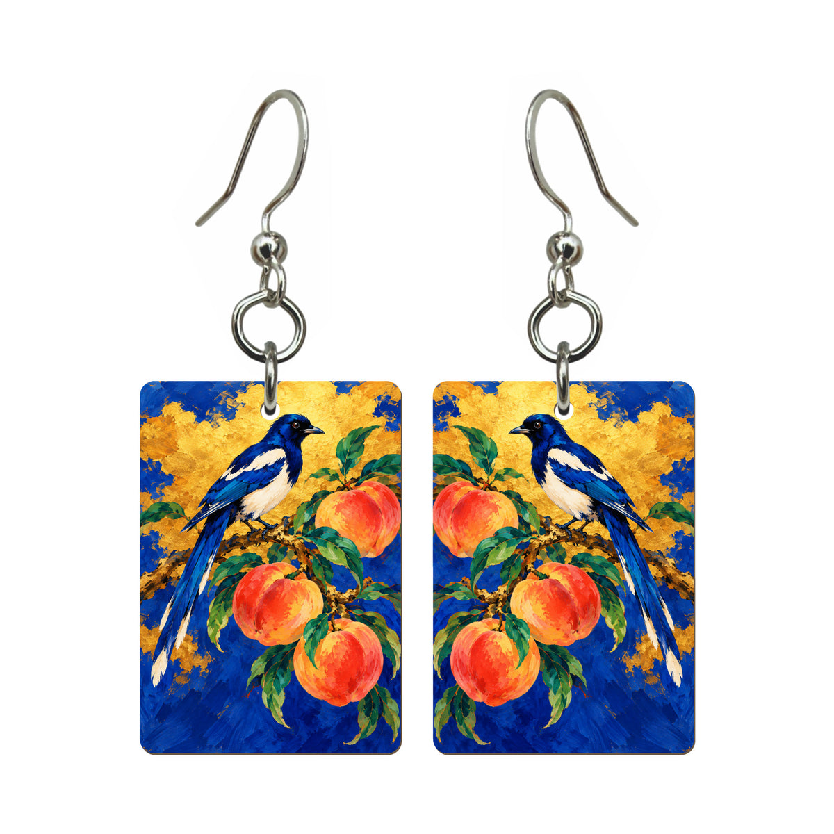 Jewel Orchard — 3:4 Mahjong earring pair