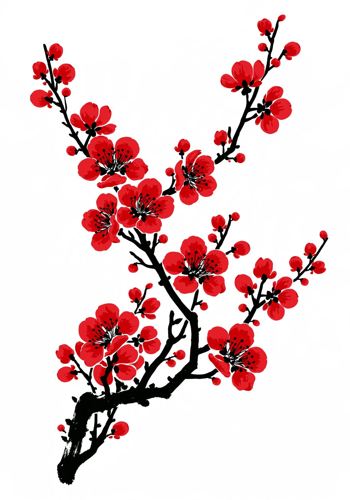 Plum Blossom Mahjong Earrings | FWMJ35