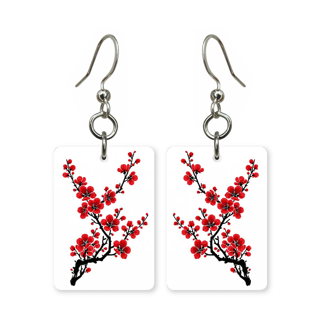 Plum Blossom Mahjong Earrings | FWMJ35