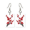 Plum Blossom Mahjong Earrings | FWMJ35