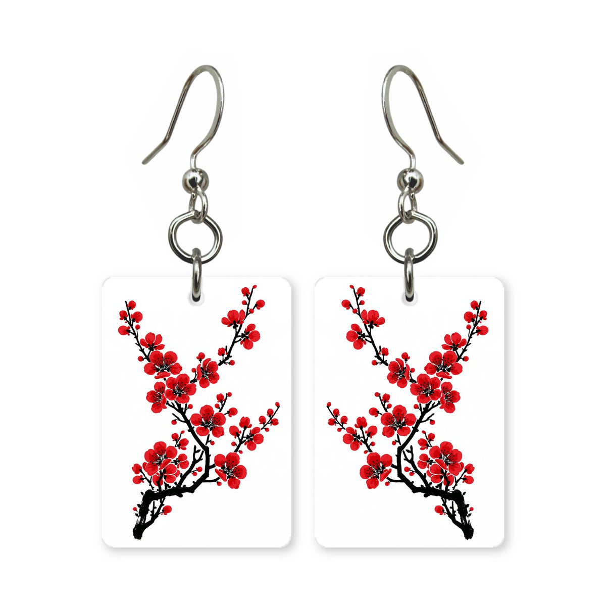 Plum Blossom Mahjong Earrings | FWMJ35