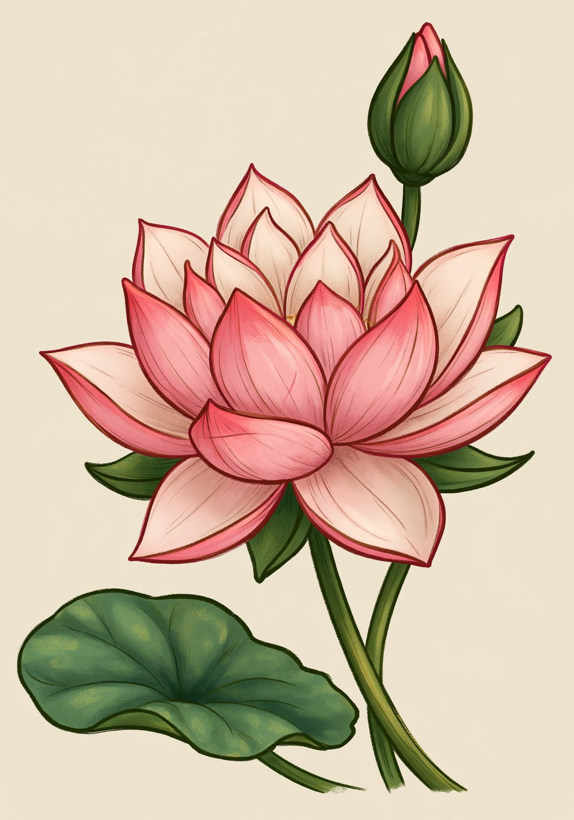 Lotus Flower Tile Mahjong Earrings | FWMJ37