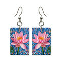 Mosaic Lotus Mahjong Earrings | FWMJ38