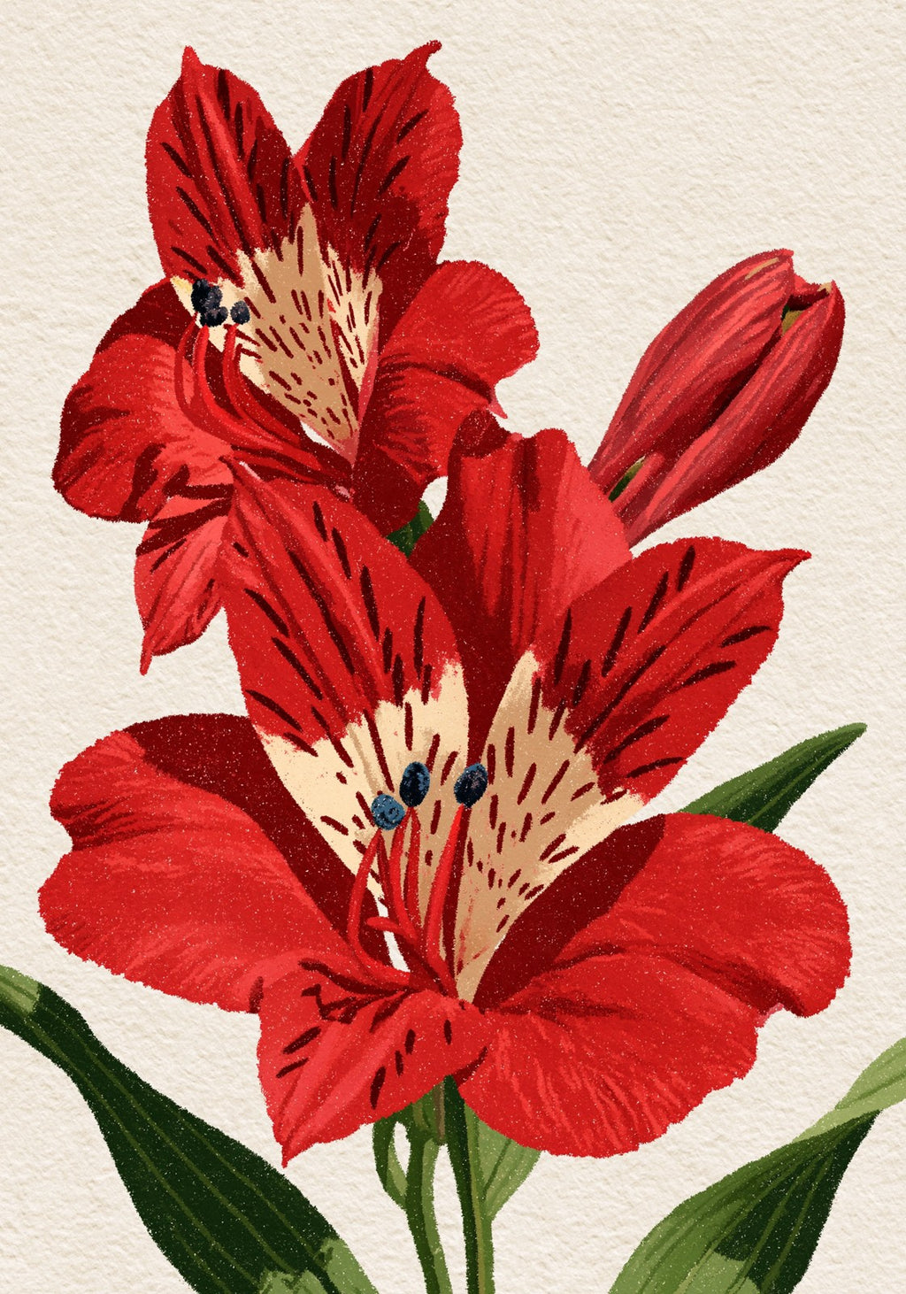 Lily Flower Tile Mahjong Earrings | FWMJ39