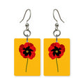 Red Poppy Mahjong Earrings | FWMJ40
