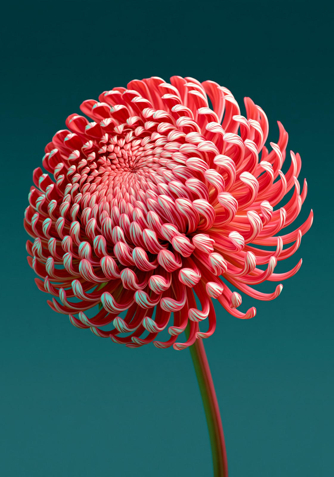 Chrysanthemum Pom Mahjong Earrings | FWMJ41