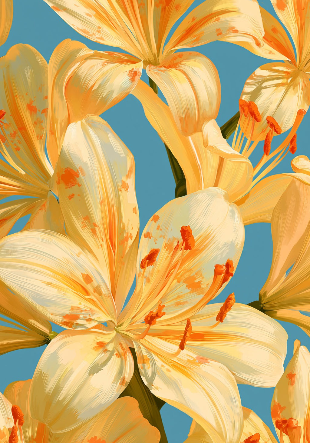 Golden Lilies Mahjong Earrings | FWMJ44