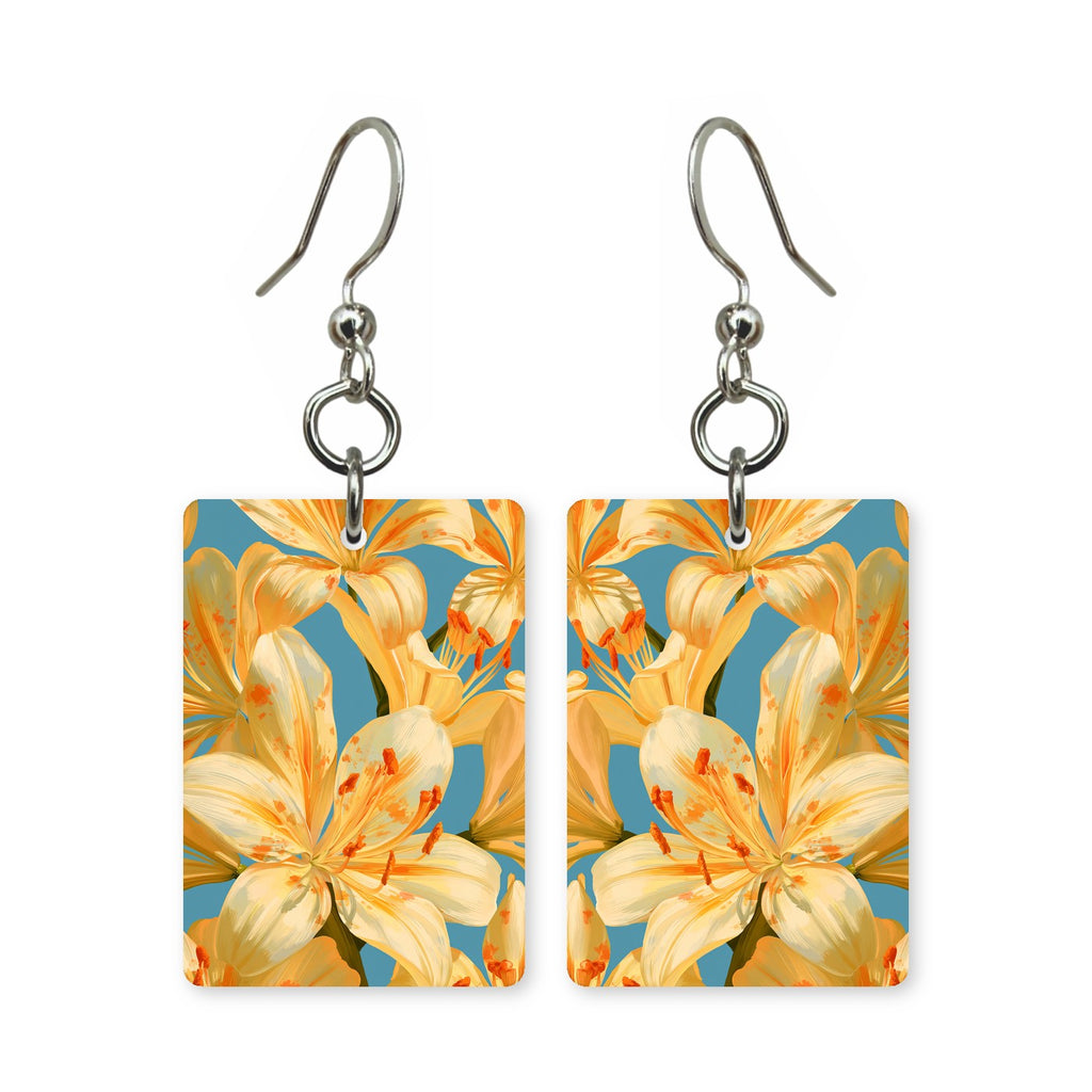 Golden Lilies Mahjong Earrings | FWMJ44