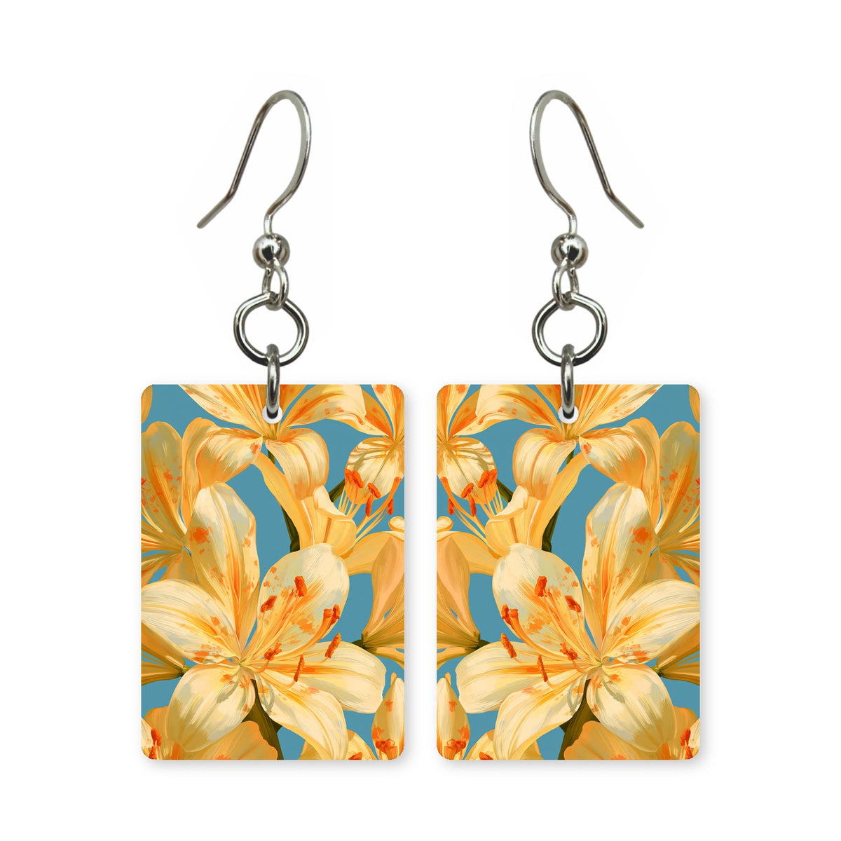 Golden Lilies Mahjong Earrings | FWMJ44