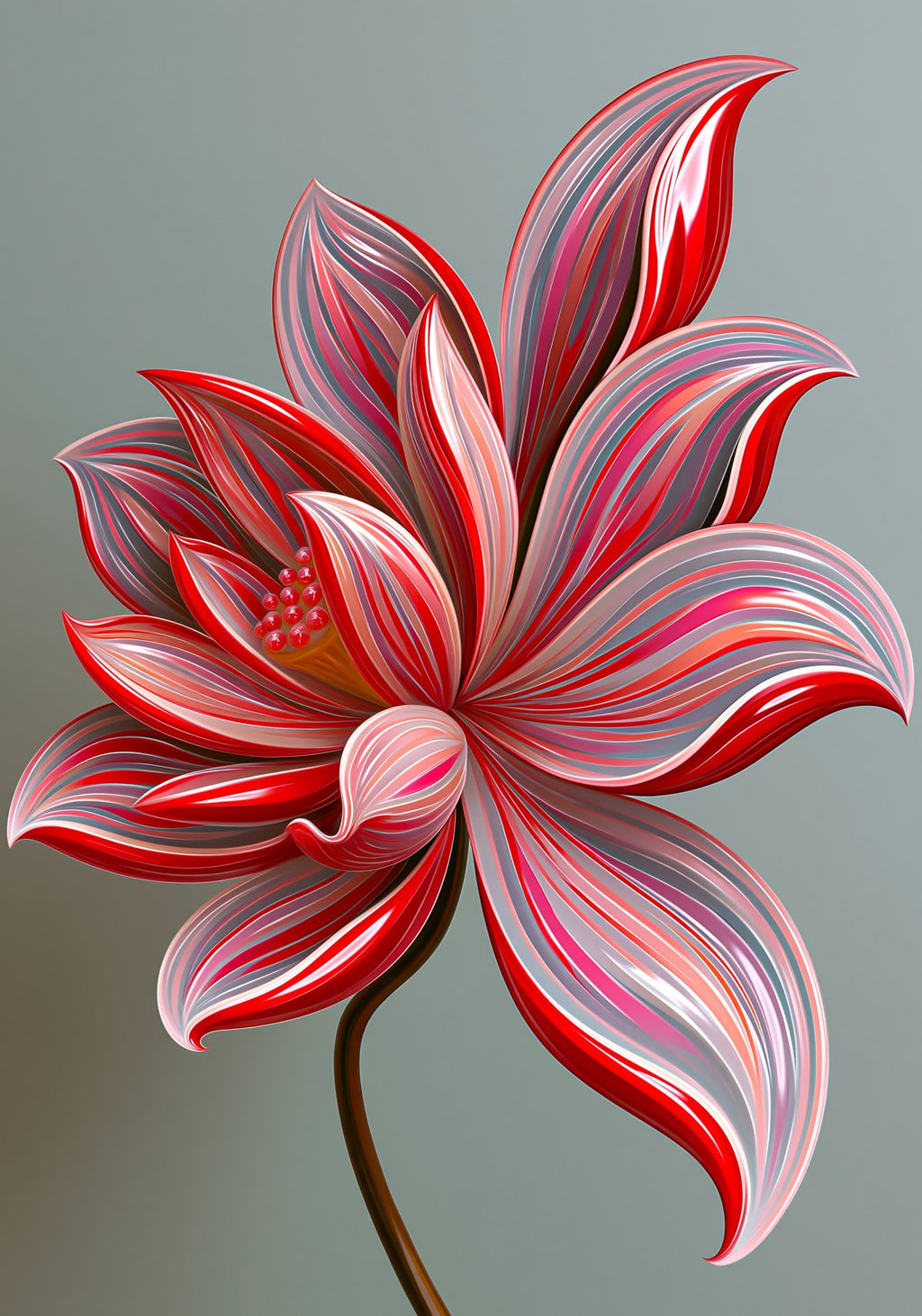 Crimson Petals Mahjong Earrings | FWMJ45