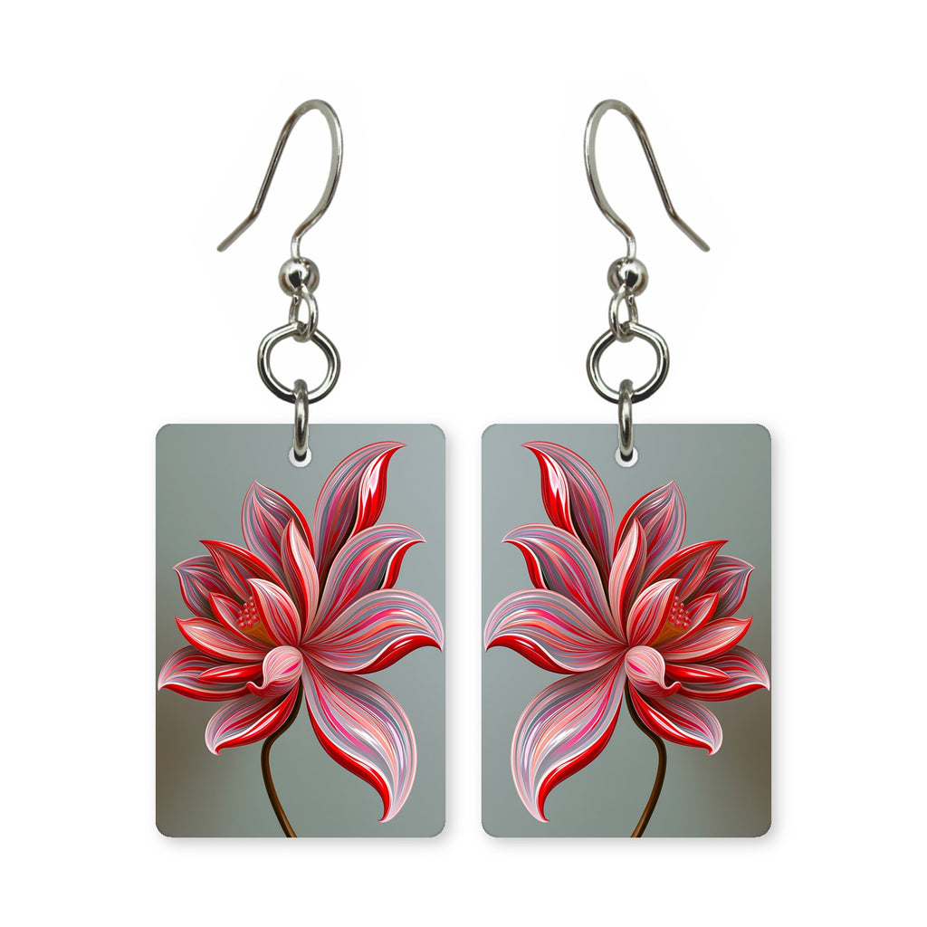 Crimson Petals Mahjong Earrings | FWMJ45