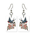 Swallow Blossom Mahjong Earrings | FWMJ51