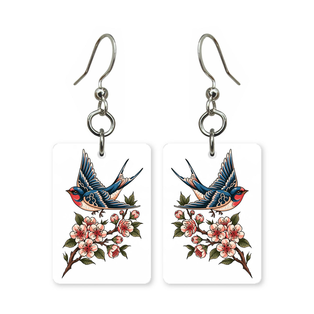 Swallow Blossom Mahjong Earrings | FWMJ51