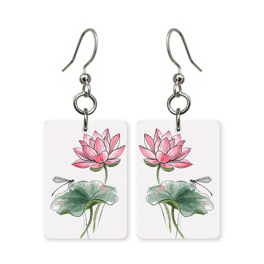 Summer Lotus Mahjong Earrings | FWMJ52