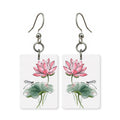 Summer Lotus Mahjong Earrings | FWMJ52