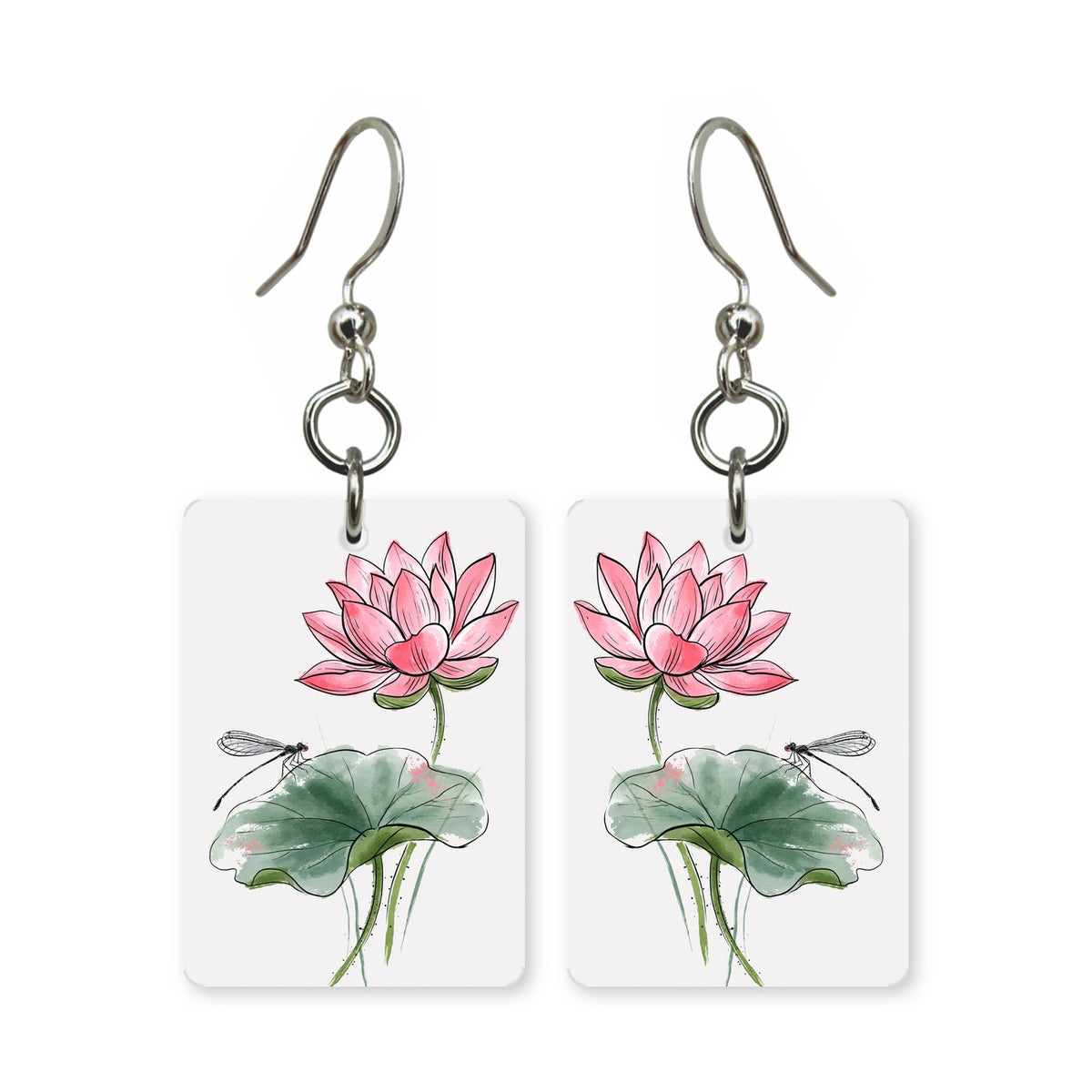 Summer Lotus Mahjong Earrings | FWMJ52