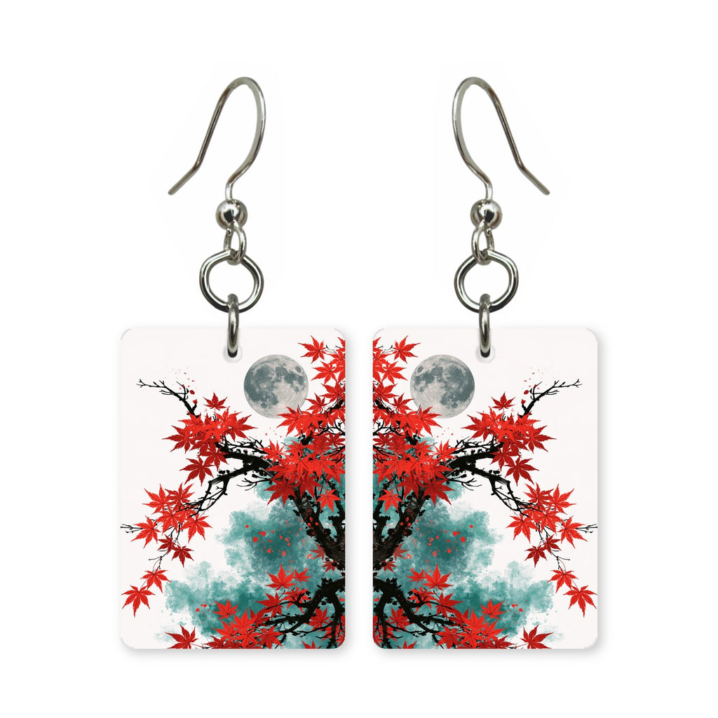 Autumn Harvest Moon Mahjong Earrings | FWMJ55