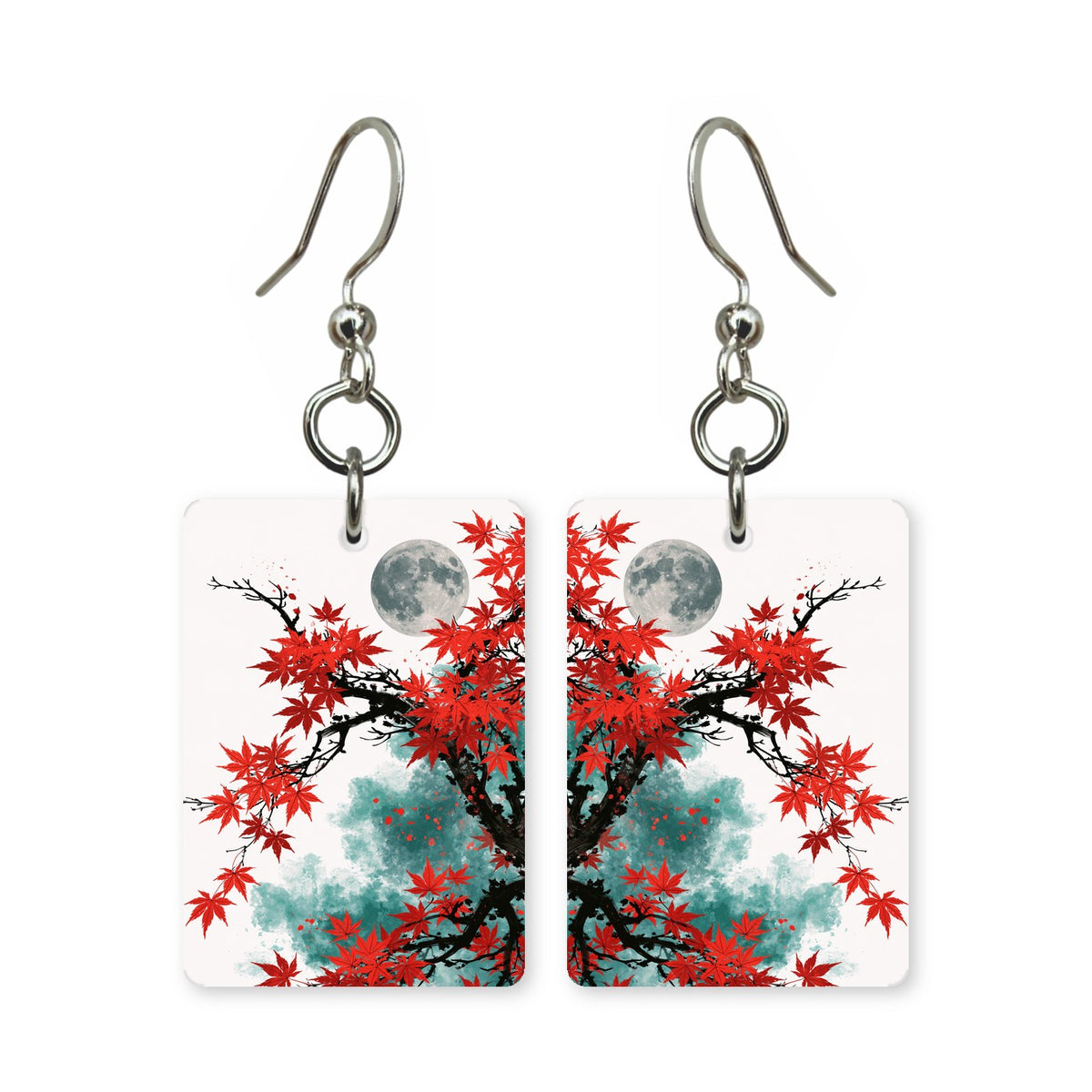 Autumn Harvest Moon Mahjong Earrings | FWMJ55