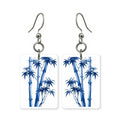 Blue Bamboo Hand Mahjong Earrings | FWMJ5