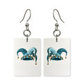 Teal Jester Hat Mahjong Earrings | FWMJ63