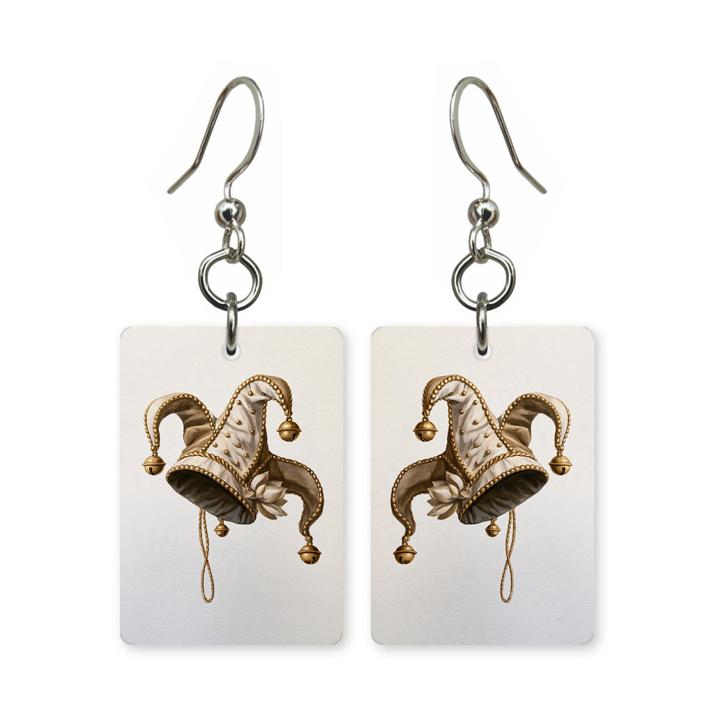 Golden Jester Hat Mahjong Earrings | FWMJ64