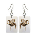 Golden Jester Hat Mahjong Earrings | FWMJ64