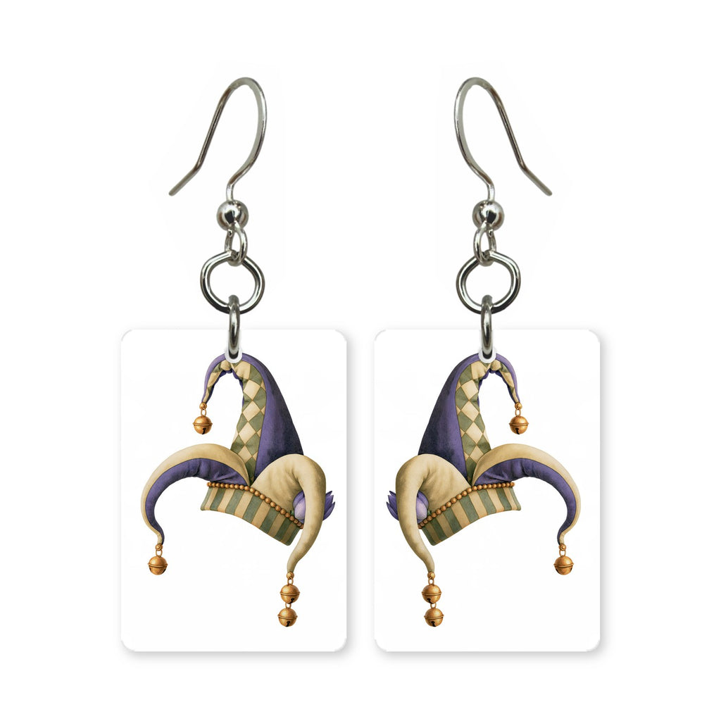 Harlequin Hat Mahjong Earrings | FWMJ65